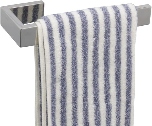 TocTen Hand Towel Holder/Towel Ring - Thicken SUS304 Stainless Steel Bathroom Hand Towel Hanger, 9 Inch Heavy Duty Wall Mounted Towel Rack, Square Hand Towel Bar for Bathroom Hardware (Chrome, 9 in)