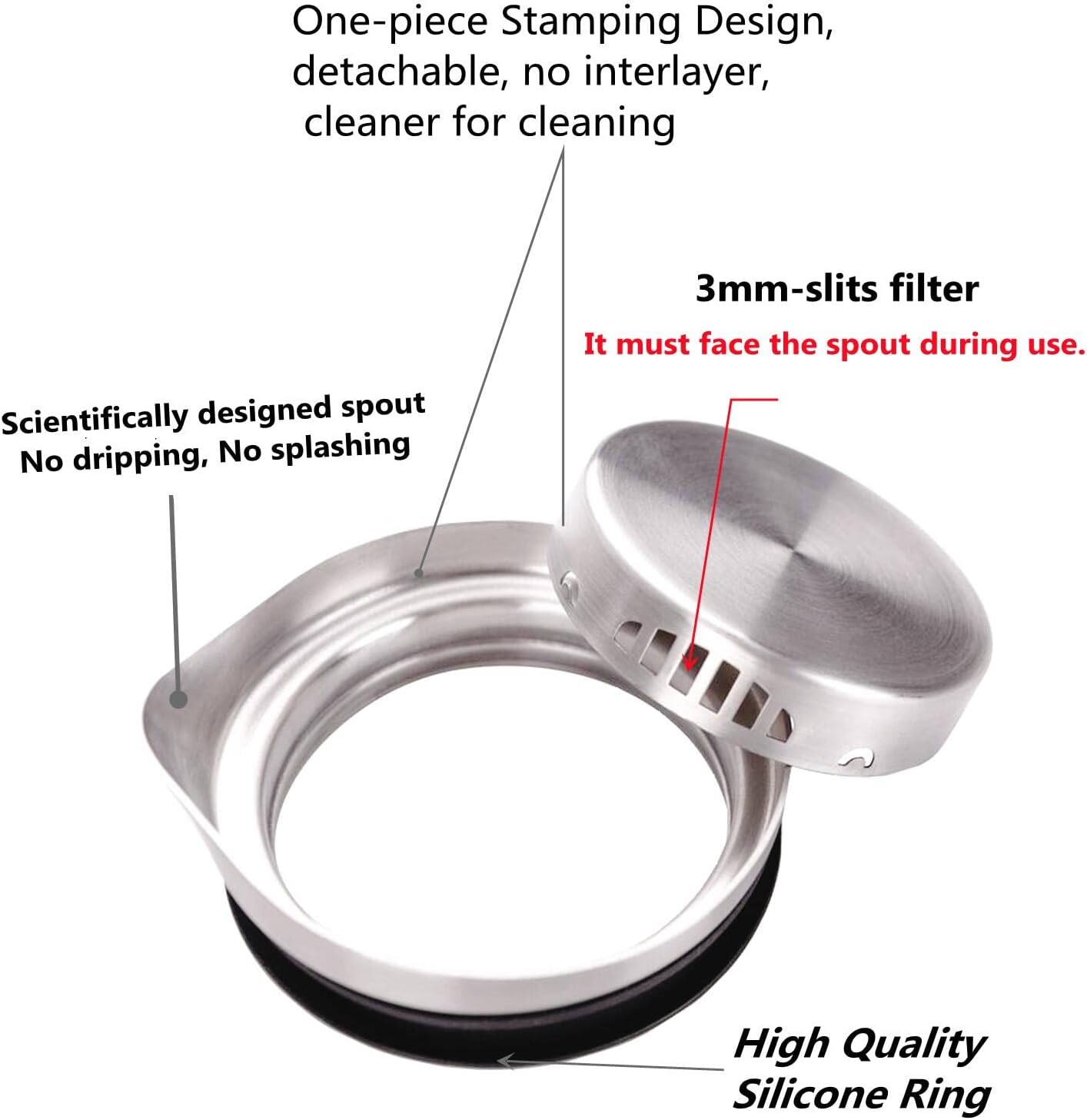 Purefold Pitcher with Lid, Glass Jug with Stainless Steel Lid for Hot and Cold Water, Fruit Tea, Coffee Maker, Ice Tea, Juice, Pineapple Series (Clear, 80 oz)