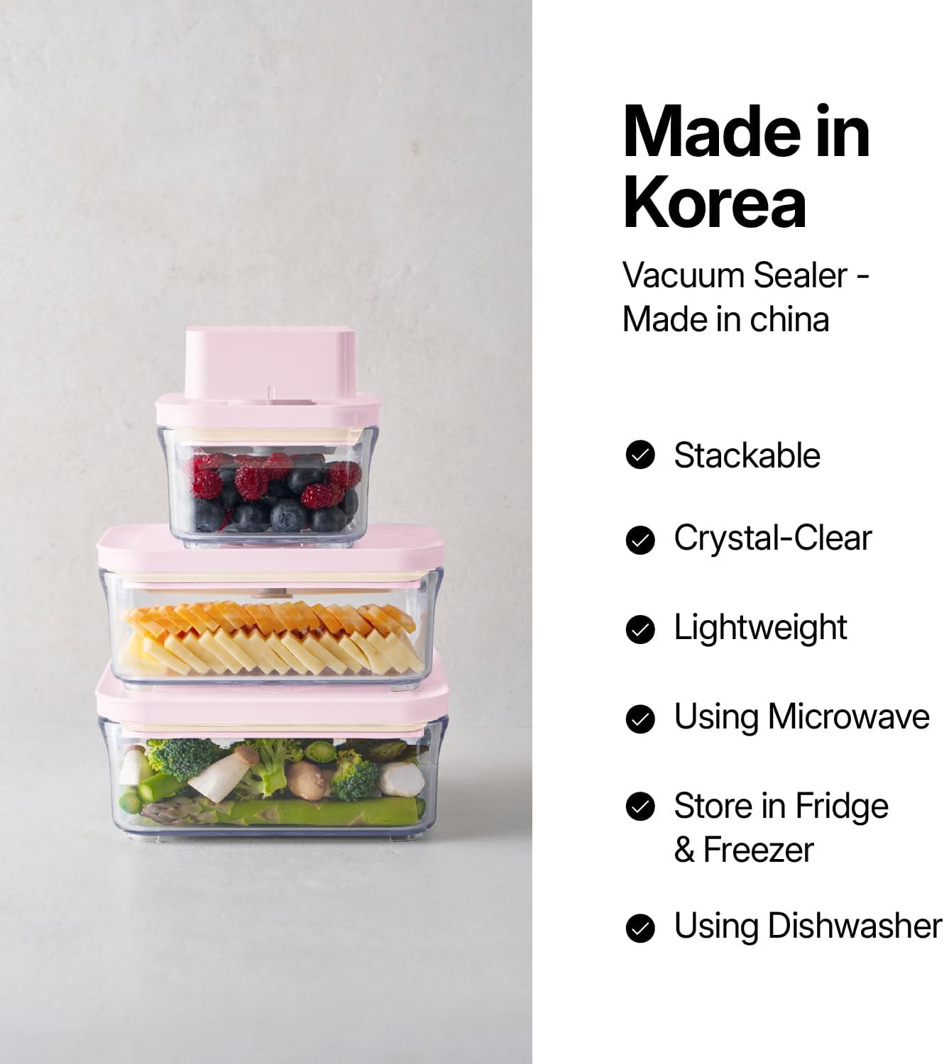 Premium Airtight Food Storage Containers ROSE 0.53qt(0.5L) x2pcs, Patented Double Silicone Lining, 100% Leak Proof, BPA-FREE