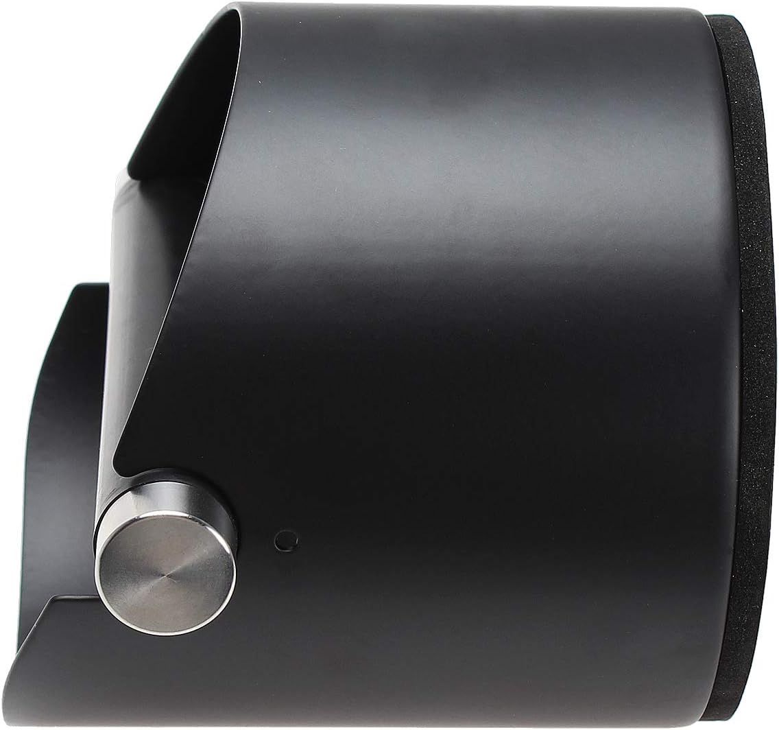 DIBTSA Espresso Knock Box, Stainless Steel Coffee Grounds Knock Box, With Removable Knock Bar and Non-Slip Rubber Base (Black)