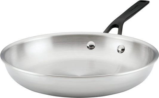 KitchenAid Polished Stainless Steel Frying Pan/Skillet, 10-Inch