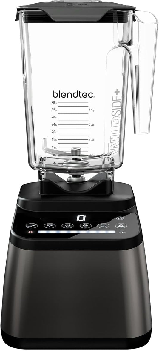 Blendtec Original Designer Series Blender and 90 Oz WildSide+ Jar - Kitchen Blender Bundle - Gunmetal
