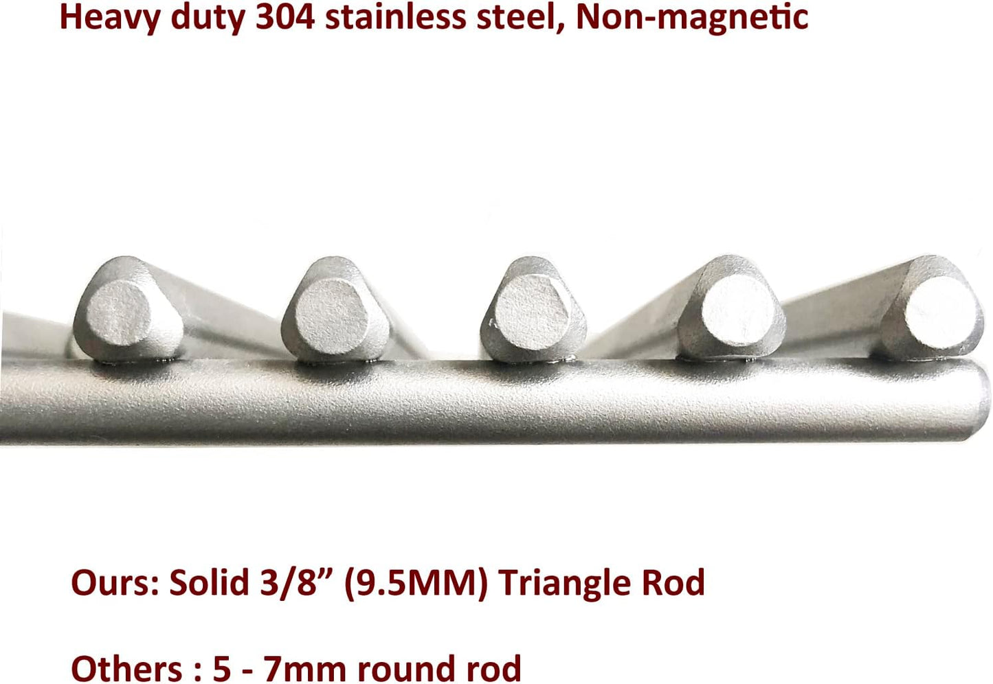 9.5MM 19.5" Sear Grate for Weber Genesis 300 Series, E310 E320 E330 S310 S320 S330, Weber Grill Grate Stainless Steel Cooking Grates Replacement Parts Weber Genesis Grill Grates 7528 7524