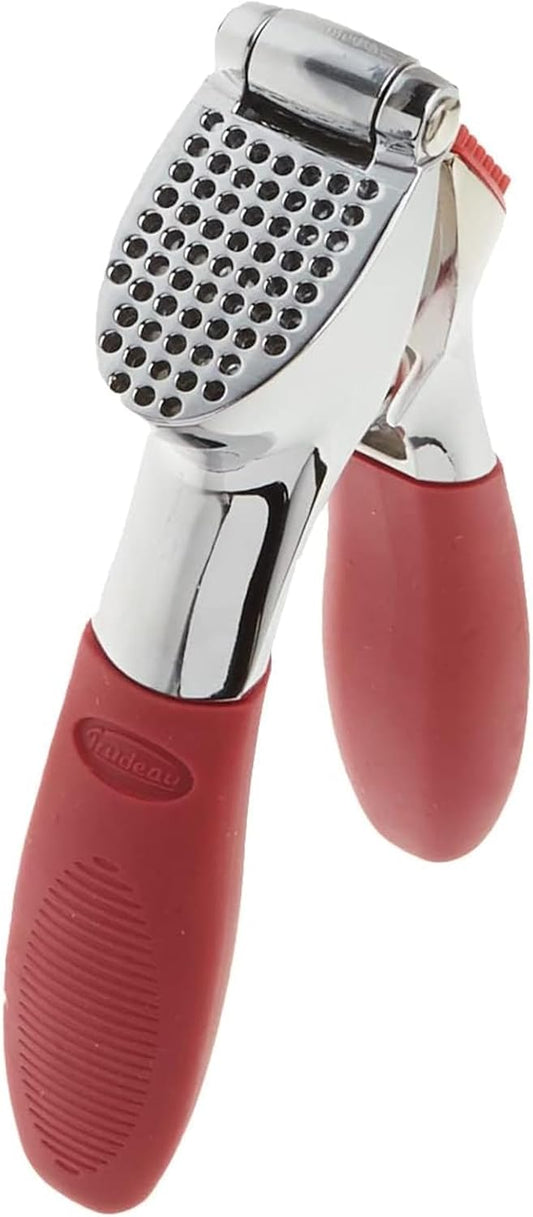 Trudeau Garlic Press - Effortless Garlic Crusher with Built-In Cleaning Aid, Large Garlic Chamber, Comfortable Ergonomic Handle, BPA-Free & Dishwasher-Safe - Quick and Easy Meal Preparation