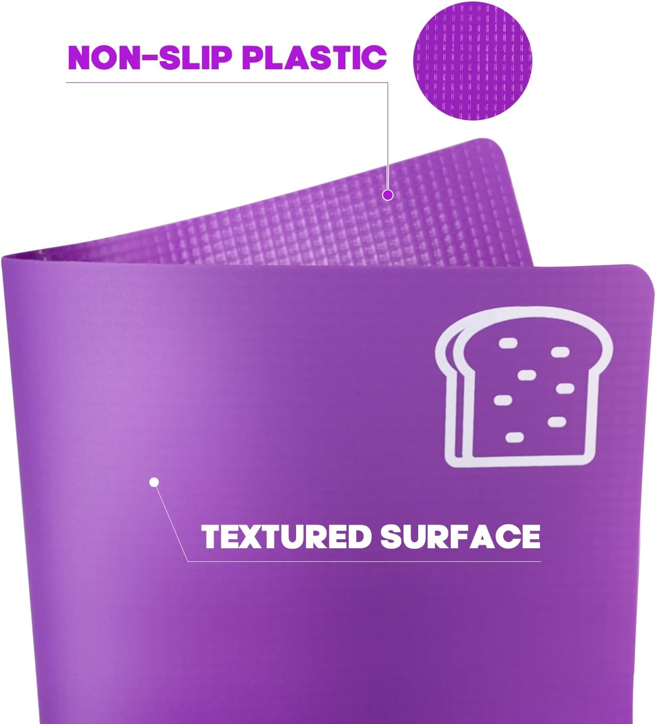 GoodLuck 10 Pieces Flexible Cutting Boards with Hanging Hole, BPA Free Plastic Cutting Boards for Kitchen, Non Slip Cutting Mat for Meat and Vegetables