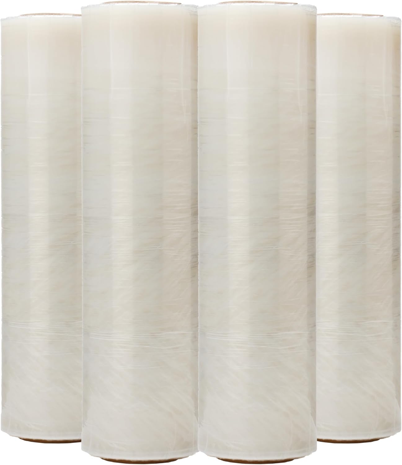 The Boxery- 18''X1500' Per Roll Stretch Wrap-4 Rolls/6000 Feet Total (70 Gauge) - Industrial Grade, Stretch Wrap Film Clear Cling Plastic for Shipping, Moving and Packaging