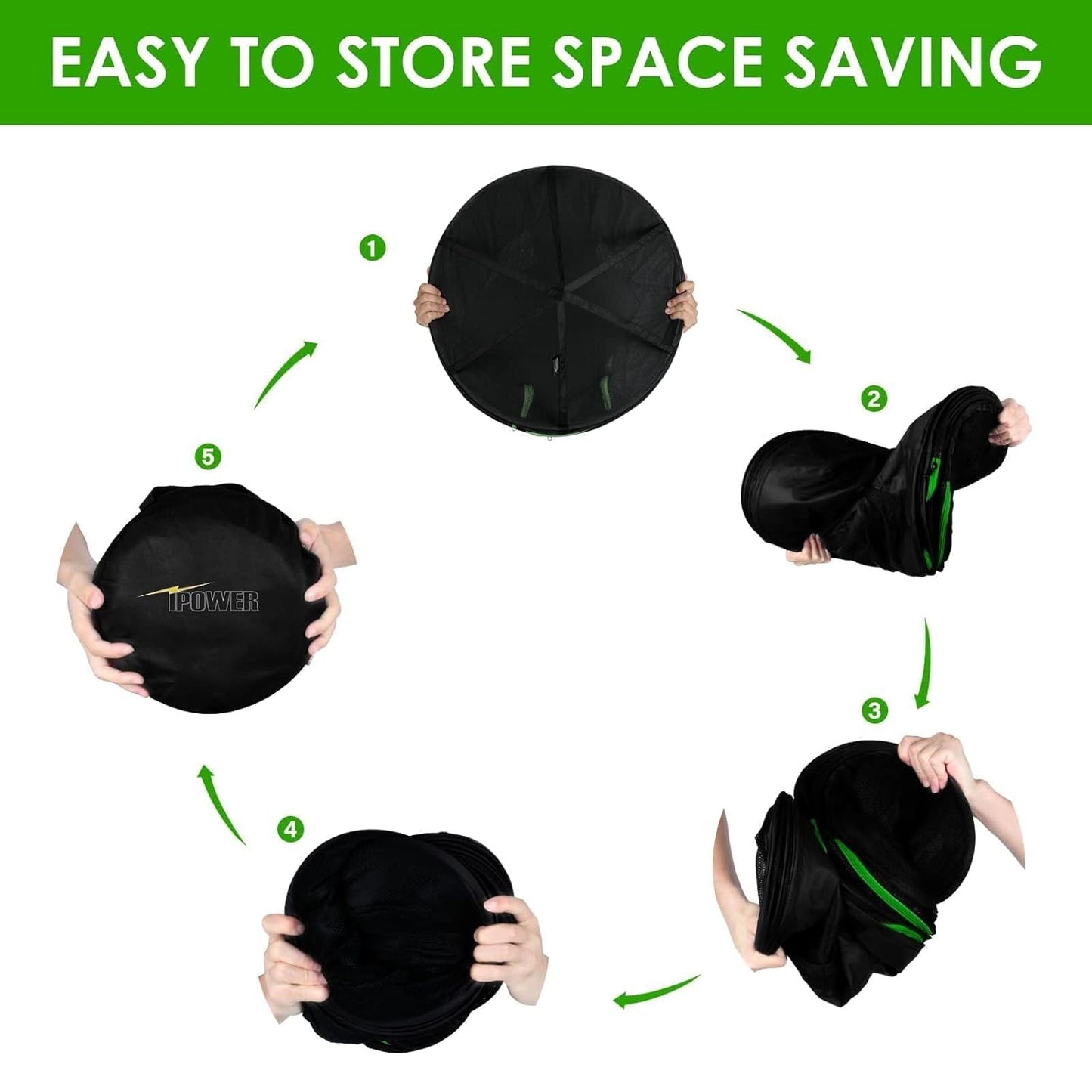 Simple Deluxe 2 Layer 24'' Herb Drying Rack with Hook, U-Zippered Design Hanging Dry Mesh Folding Basket Dryer for Clothes, Herbs