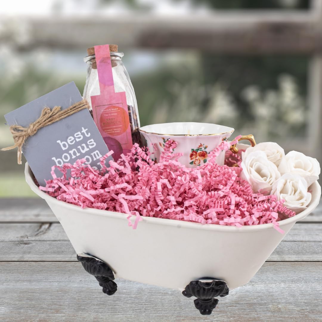 MagicWater Crinkle Cut Paper for Gift Baskets - 2LB - Light Pink - Perfect for Shredded Paper Filler, Basket Filler, Gift Boxes, Bridesmaid Gifts, Halloween Stuffers & More – Ideal for All Occasions