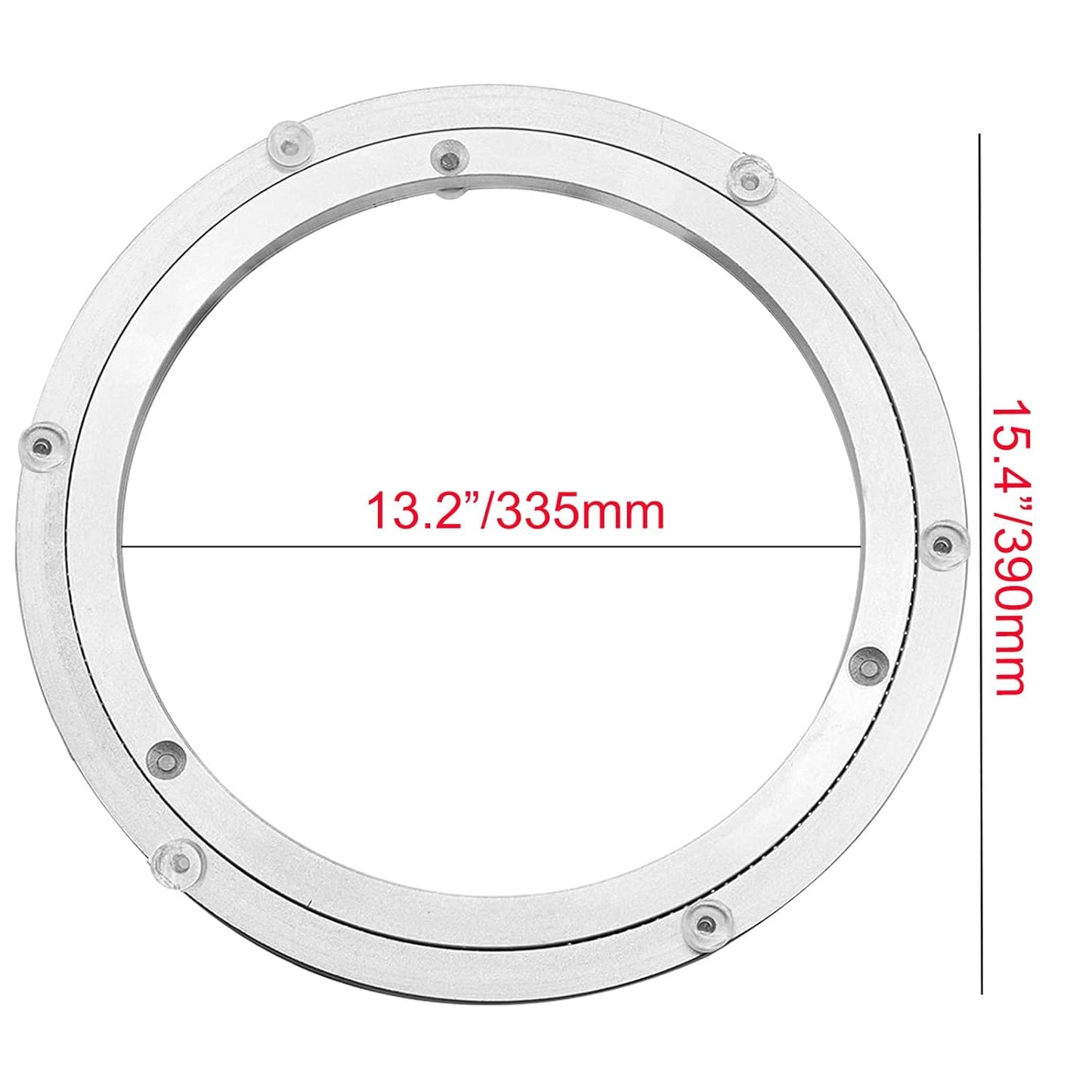 Aluminium Alloy Turntable Bearing, Heavy Duty Swivel Turntable Lazy Susan Rotating Bearing Turntable Round Dining Table Smooth Swivel Plate Hardware, 16"