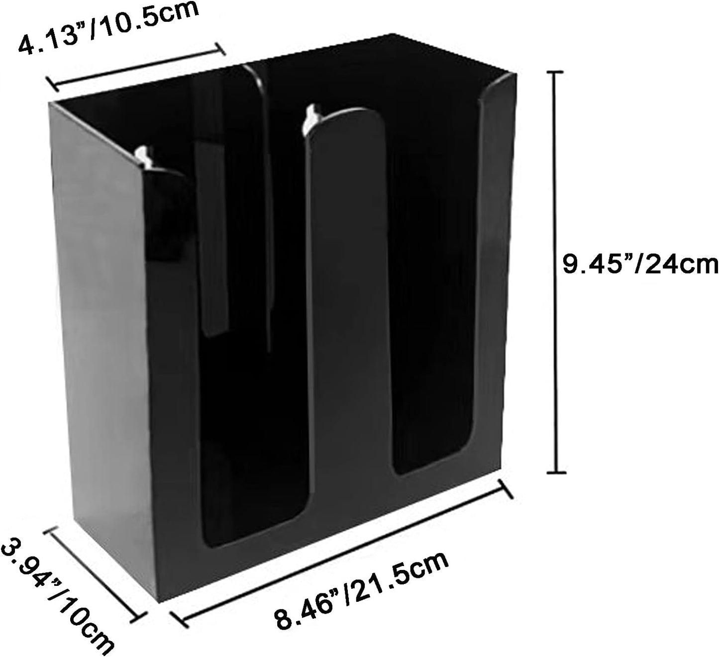 Tirifer Disposable Paper Cup Dispenser, Acrylic Coffee Cup and Lid Storage Organizer Holder, Coffee Milk Tea Shop Restaurant Accessories Christmas Party Supplies, 2 Compartments
