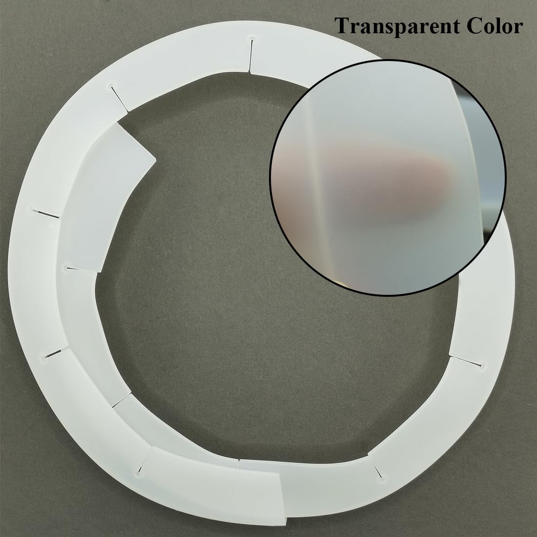 Adjustable Pie Crust Shields, Silicone Baking Protectors, Cover Ring Tools Fits 8-11.4 Inch Pies, Baking Pie Pizza Crust Shield Protector Cover for Edges ﻿ (Transparent)