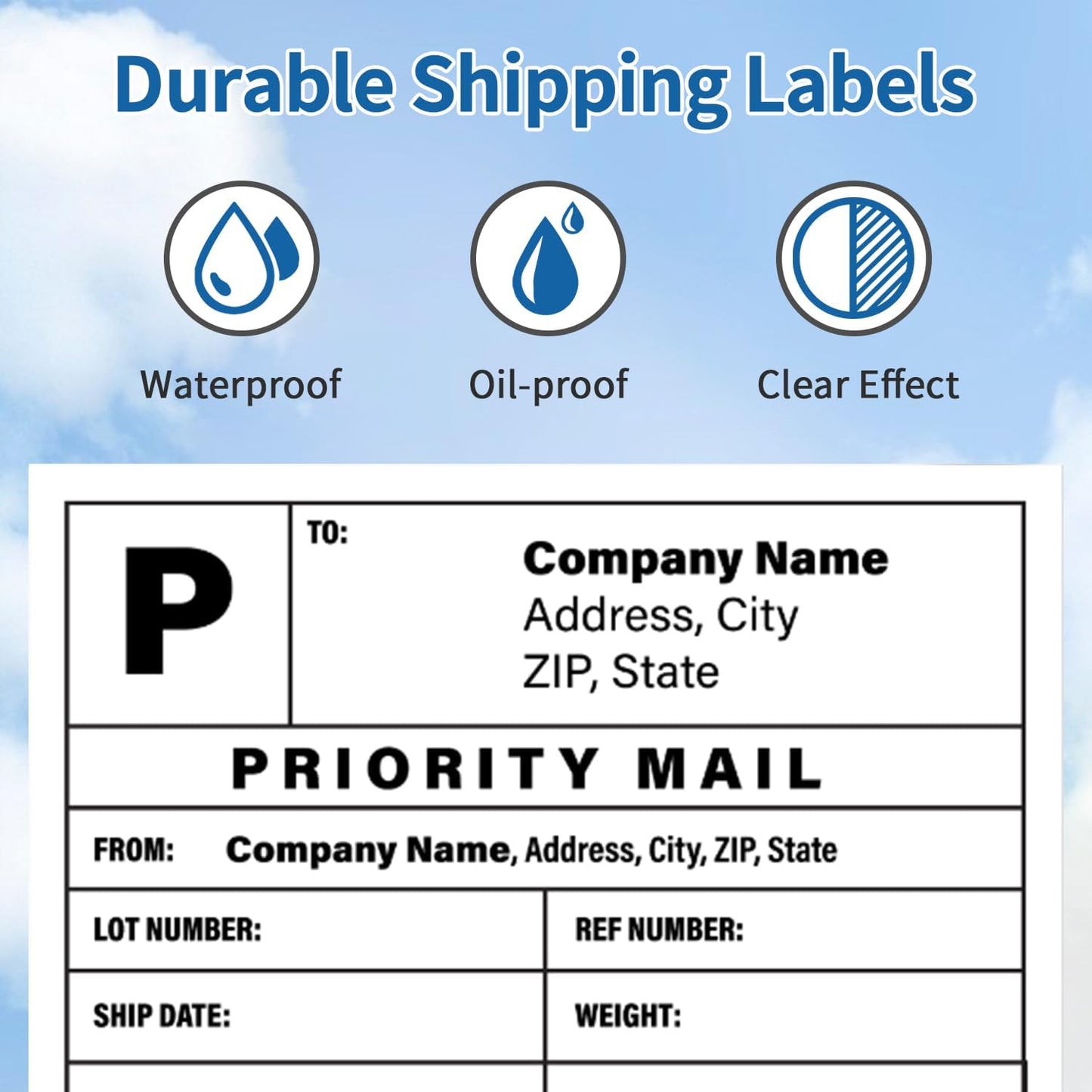 4x6 Thermal Labels for Shipping Label Printer, 500 Fanfold Shipping Package Labels, Perforated White Mailing Label, Commercial Grade, Fully Compatible with POLONO, MUNBYN Thermal Printer