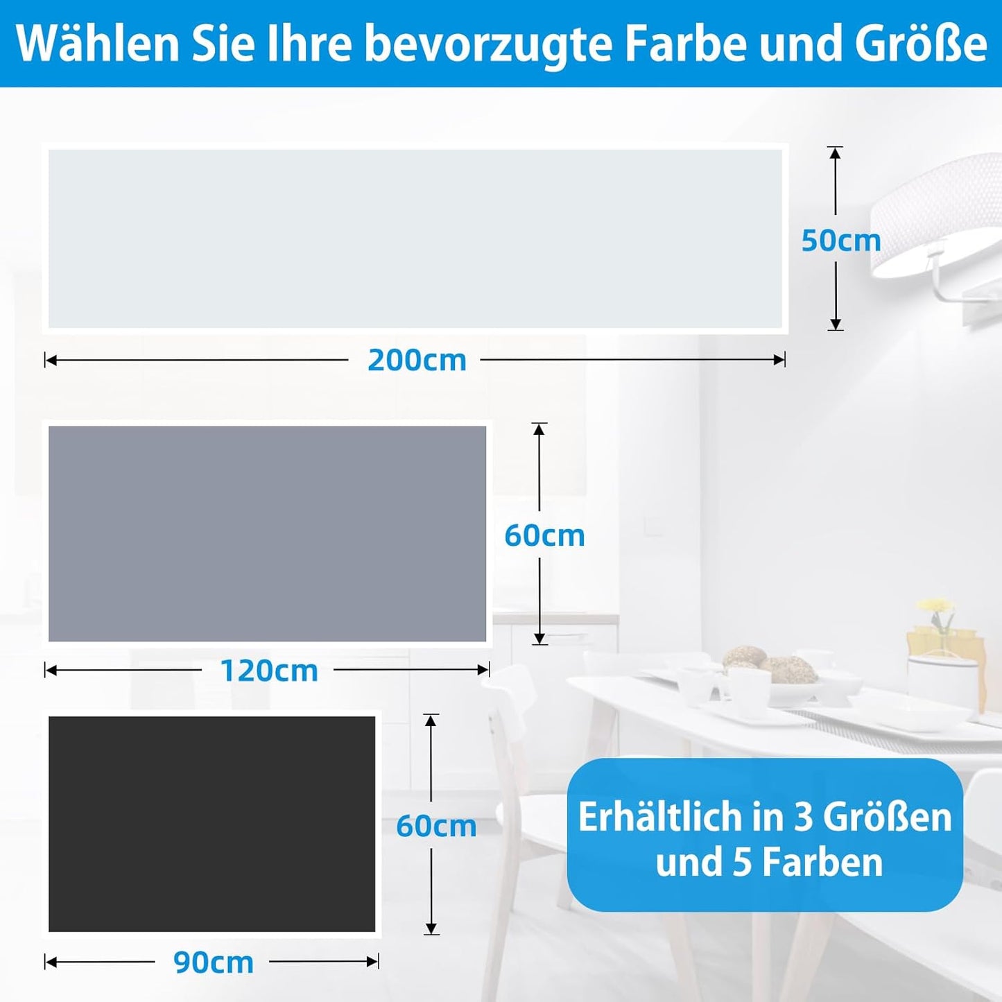 AECHY Extra Large Silicone Mat 35.3"x23.5"x0.08", Multipurpose Silicone Mat Thick Heat Resistant Mat Shipped Rolled Up Kitchen Counter Mat Waterproof Nonslip Mats for Kitchen Counter Blue