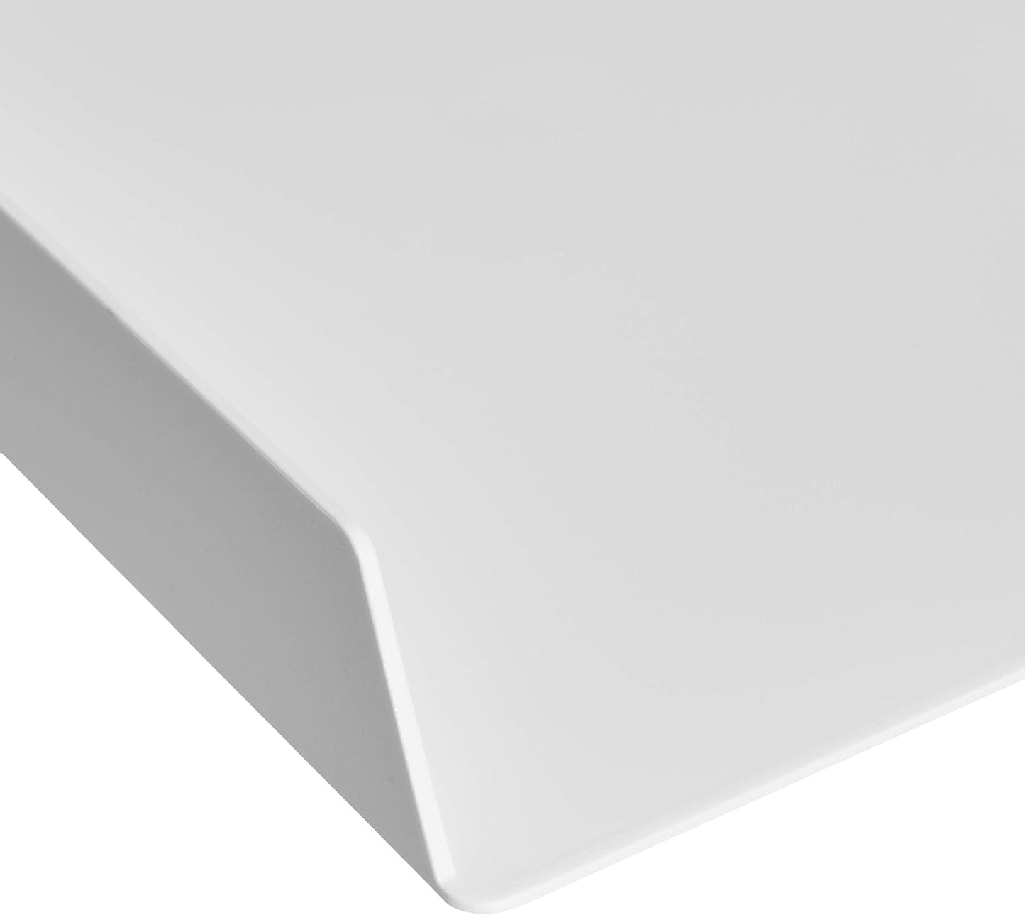 Amazon Basics Rectangular Plastic Desk Organizer, letter size Tray, 2-Pack, 13 x 9.7 x 2.2 inches, White
