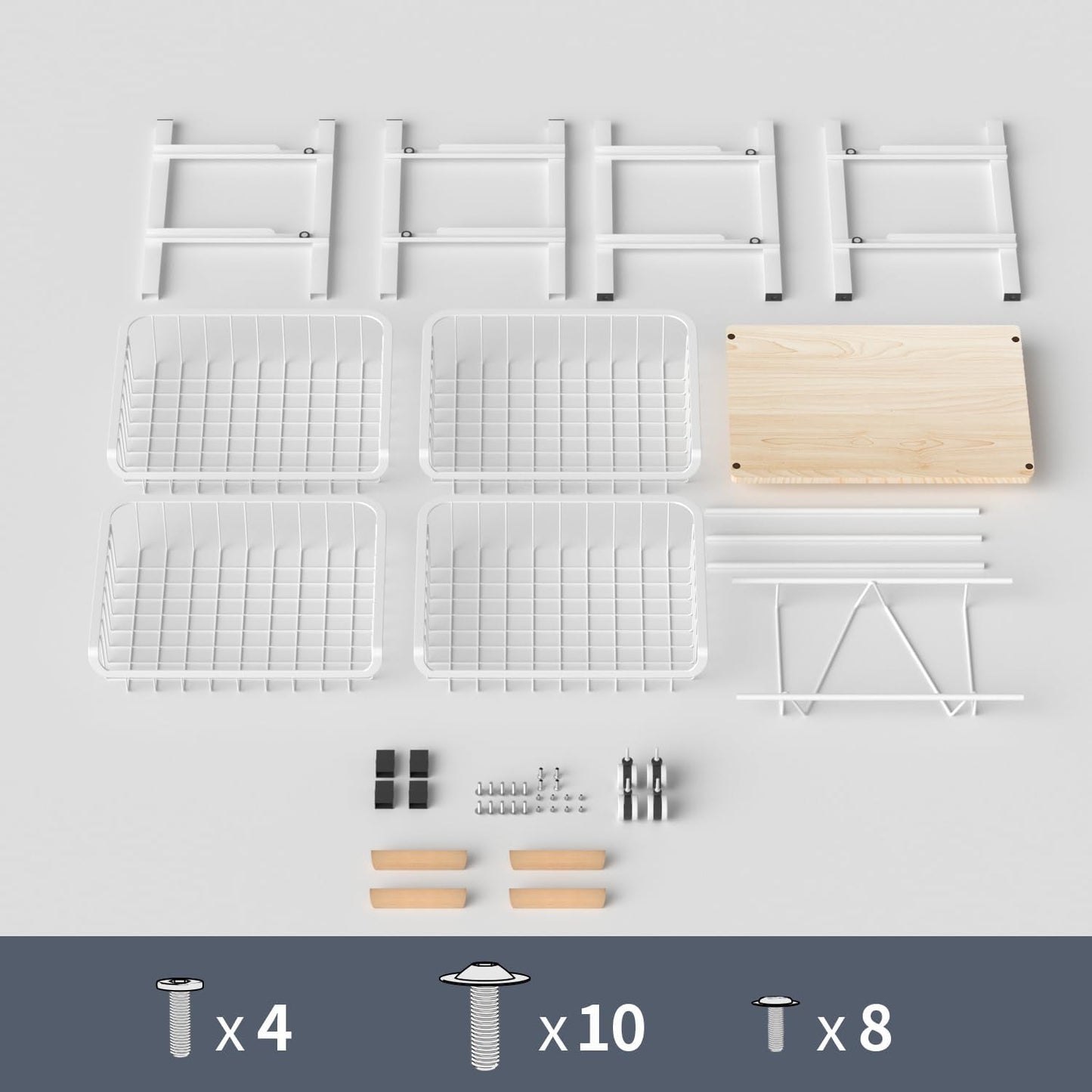 5-Layer Fruit Basket Kitchen Food Storage Organizer and Storage Rack, Stackable Storage cart with Desktop, Pull-Out Hollow Metal Storage Basket, Wheeled Sorting Rack Spice Rack