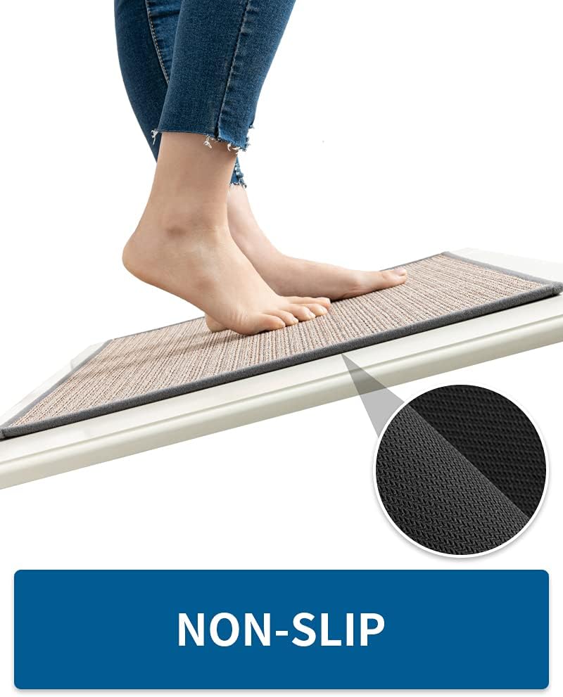 Kitchen Rugs and Mats Non Skid Washable, Absorbent Runner Rugs for Kitchen, Front of Sink, Kitchen Mats for Floor (Grey, 20"x70")