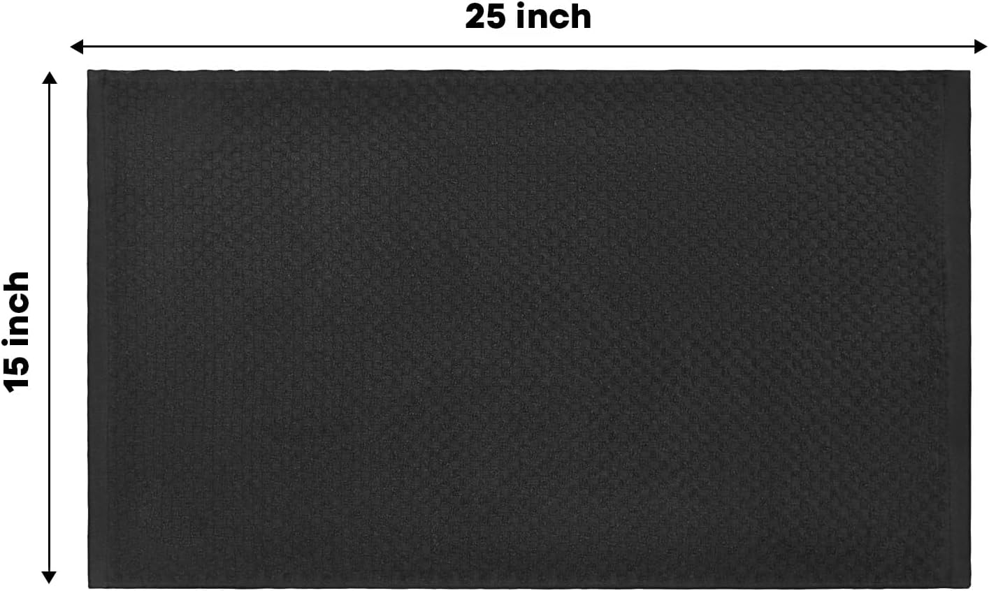 Artoid Mode Ring Spun Cotton Black Kitchen Dish Towels, 15x25 Inch Ultra Soft Absorbent Quick Drying Household Cleaning Tea Towels Bar Towels Set of 4