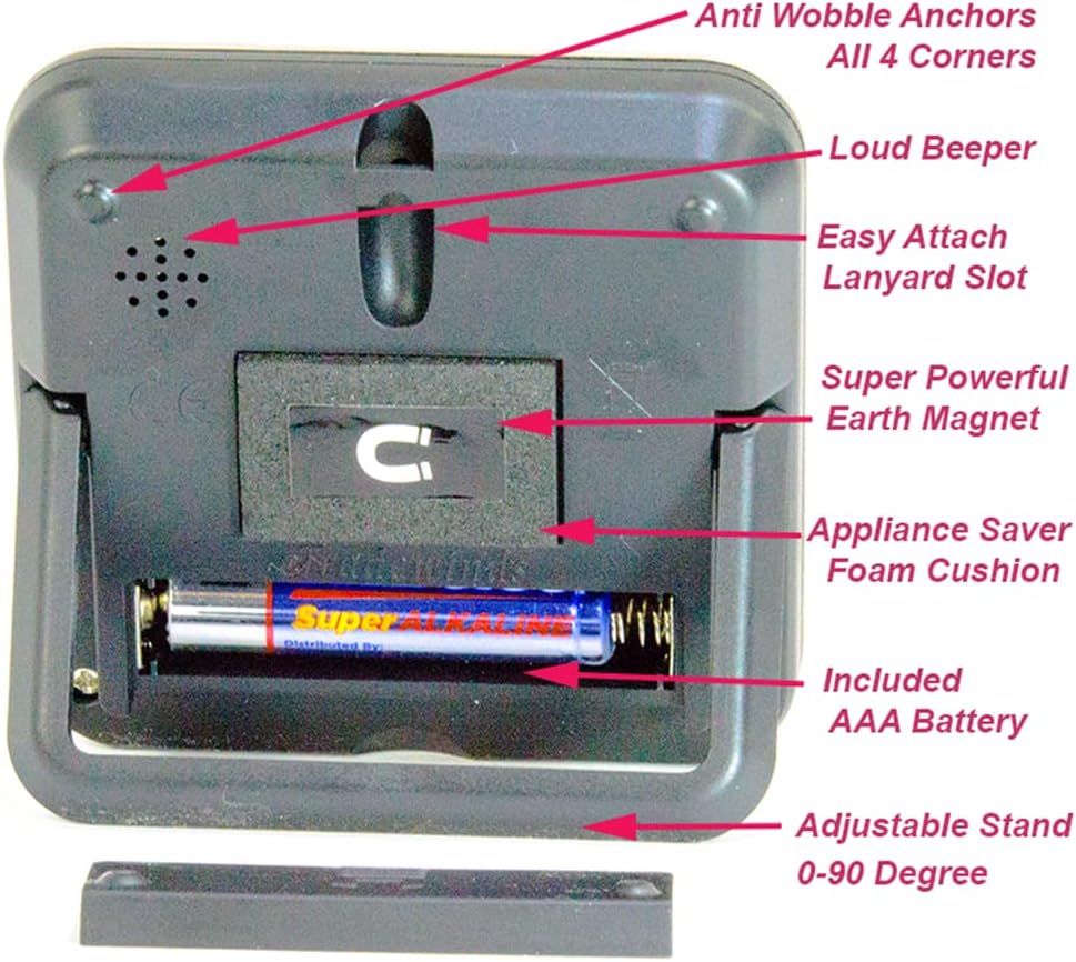Elegant Digital Kitchen Timer Stainless Steel - Silver - Strong Magnetic Back - Kickstand - Loud Alarm - Large Display - Auto Memory - Auto Shut-Off - Model eT-26 (Silver 6-Pack) by eTradewinds