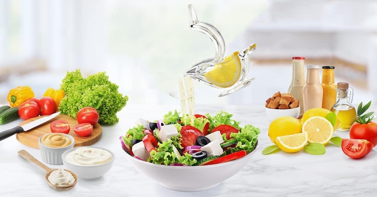 New Acrylic Manual Lemon Slice Squeezer, Portable Transparent Fruit Juicer, Elegance Bird Shape, Hand Juicer for Orange Lemon Lime Pomegranate (4Pcs) (4Pcs)