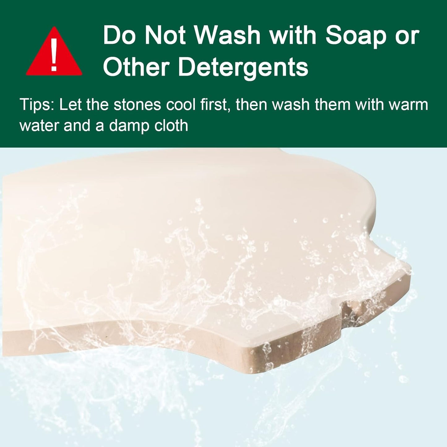 Ceramic Plate Setter for Large Big Green Egg Accessories, Heat Deflector, Ceramic Fluted Pizza Stone for Other 18" Kamado Grill(No Elevated Feet)