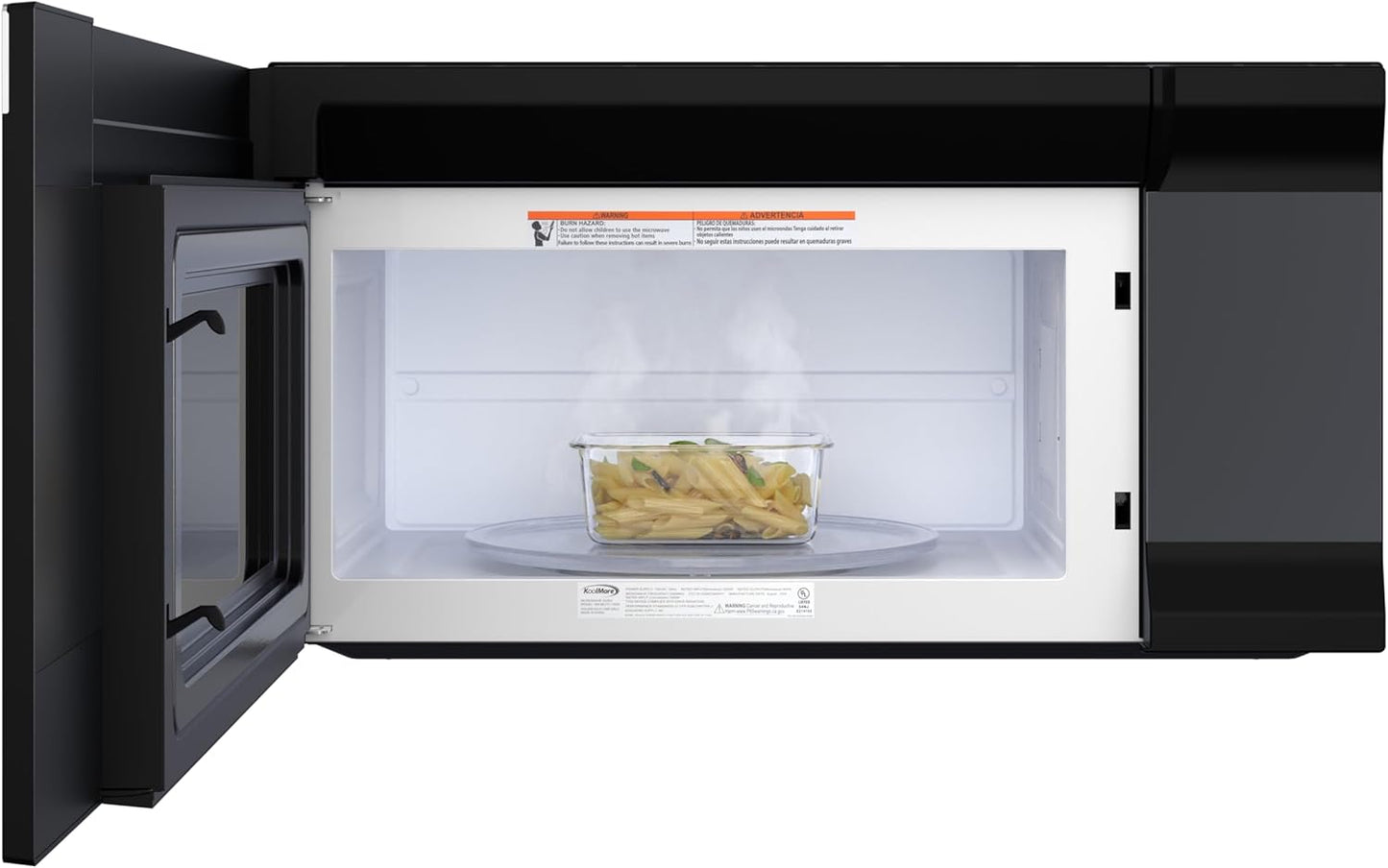 KoolMore KM-MOTSC-16BSS inch Range Microwave Oven with Sensor Cooking, 1,000 Watts and 300 CFM in Stainless-Steel and Black, UL Listed, 30 in./1.6 cu. ft