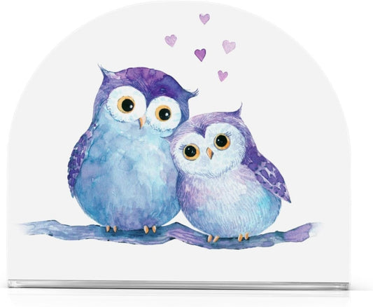 Cute Owl Napkin Holder for Table Paper Napkins Holder Acrylic Tissue Dispenser Kitchen Dining Room Bathroom Party Car Decor