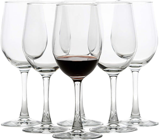 UMI UMIZILI 12 Ounce - Set of 6, All-Purpose Classic Durable Red/White Wine Glasses