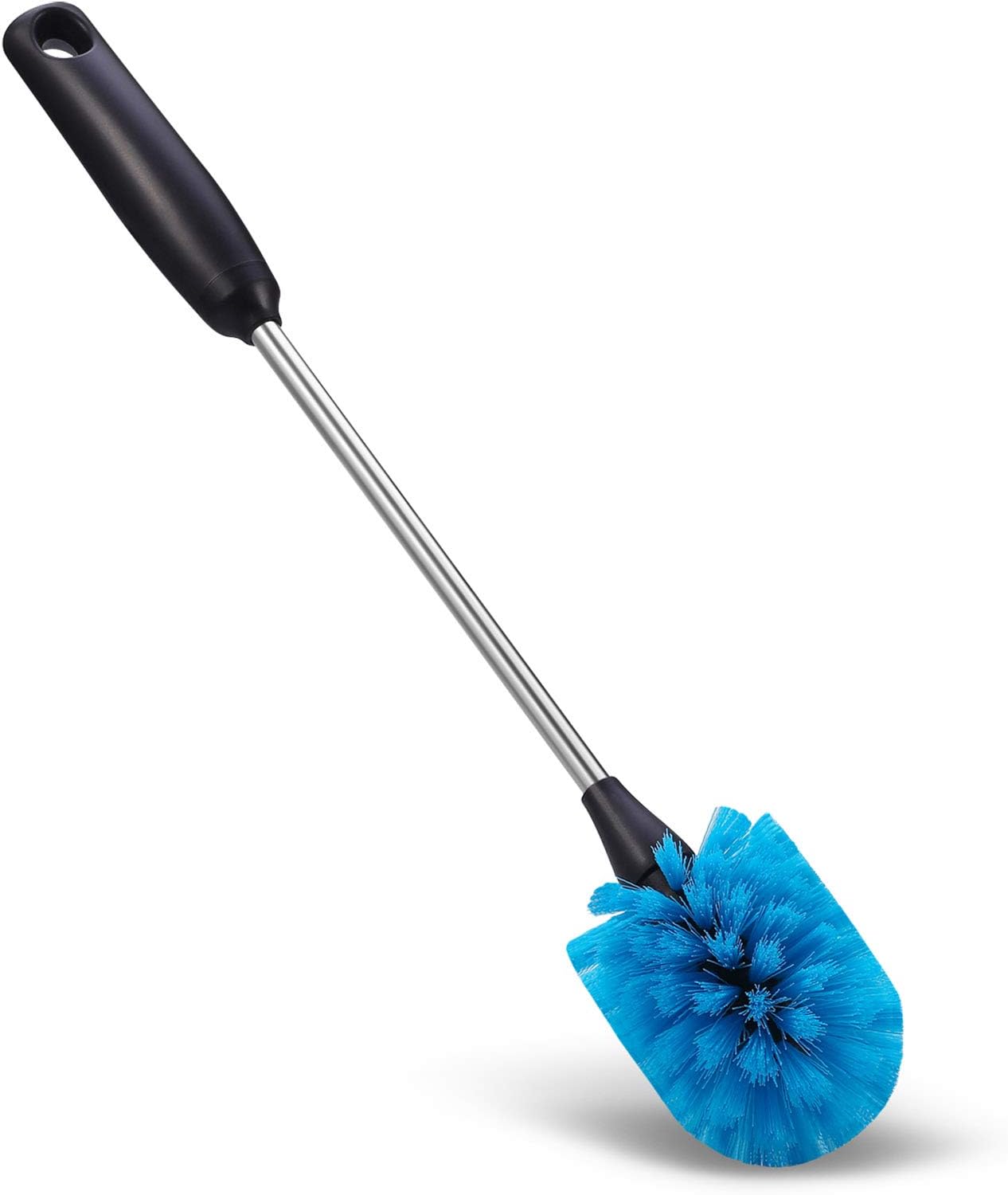 Stainless Steel Bottle Brush with Replaceable Head, Long Handle Scrub Brush for Water Bottles, Glasswares, Mugs, Flasks, Tumblers, Vases, and Kitchen Sink, 2 Pack, 15 in