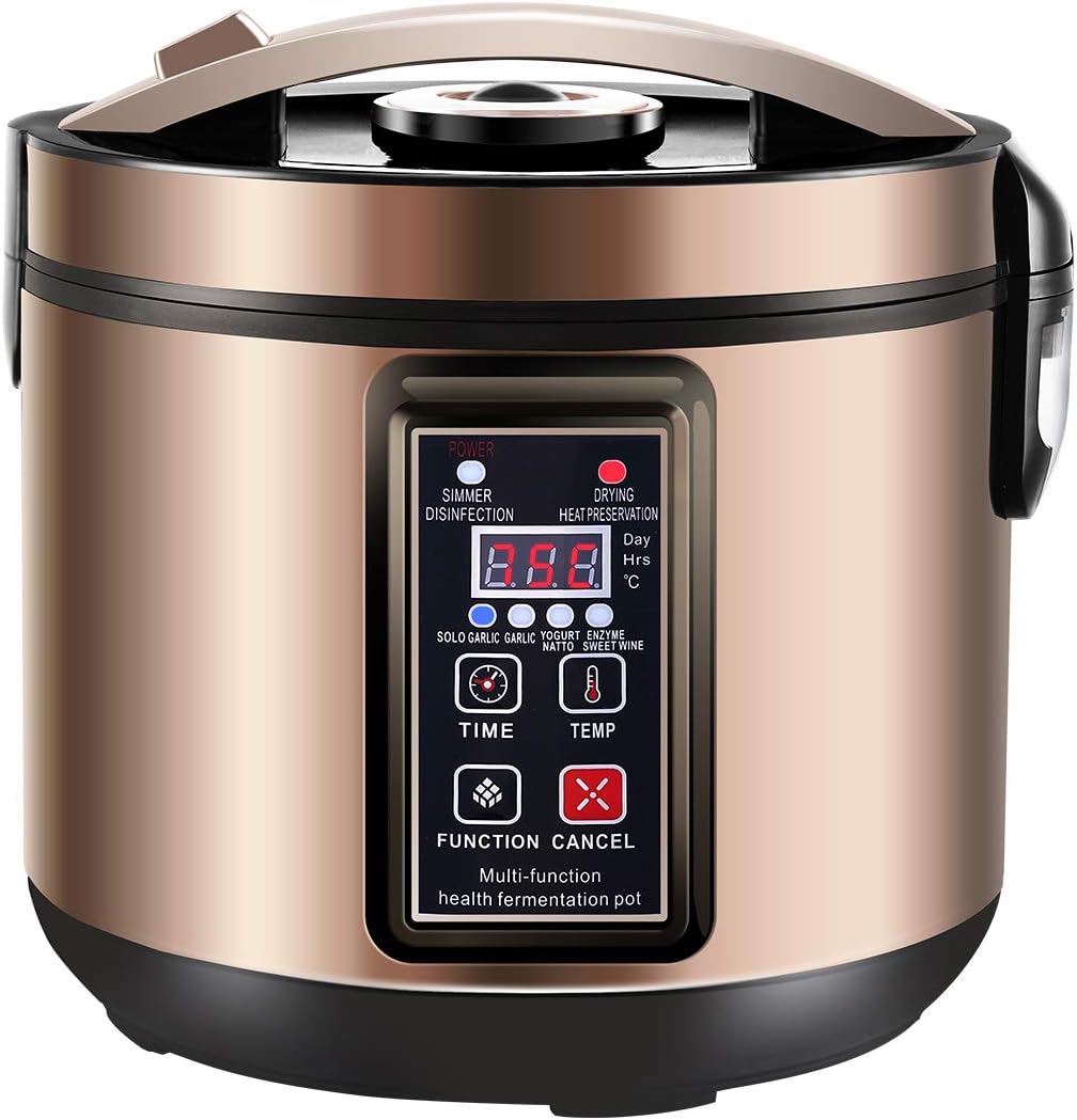 6L Black Garlic Fermenter,Yogurt Maker with Adjustable Temperature & Time Control,Kimchi machine,Sweet Rice Wine Maker Full Automatic,Natto Maker,FCC UL Listed