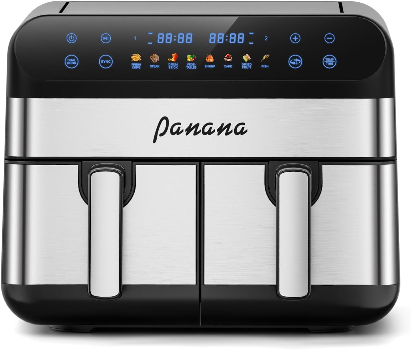 Panana Air Fryer 9.5 Quart Air Fryer with Dual Basket for Quick and Easy Meals, 8 Pre-set Function Air Fryer for Family and Childern, Christmas Gift New Year Gift