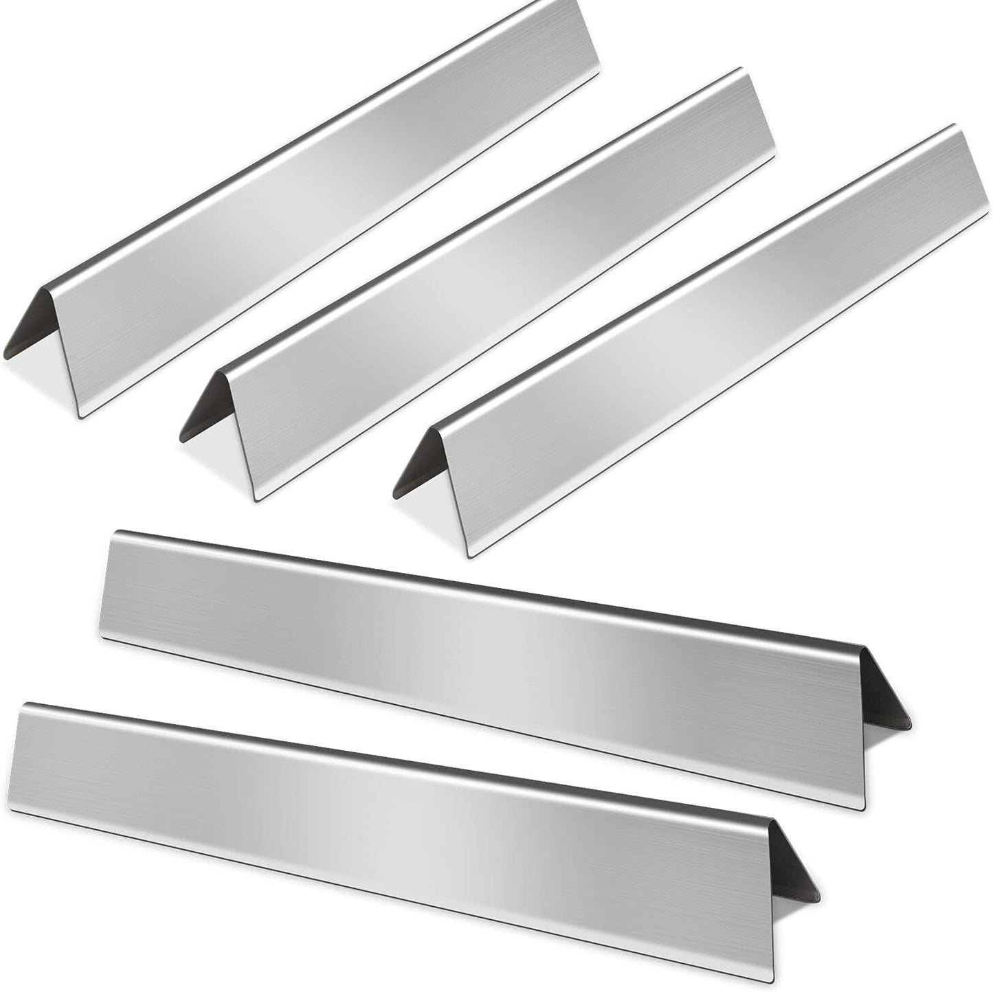 Flavorizer Bars 17.5 inch Gas Grill Replacement Parts for Weber Genesis 300 Series E310 E320 E330 S310 S320 S330 EP/CEP-310 EP/CEP-320 EP/CEP-330, 5 Pack Stainless Steel Flavor Bar Heat Plates