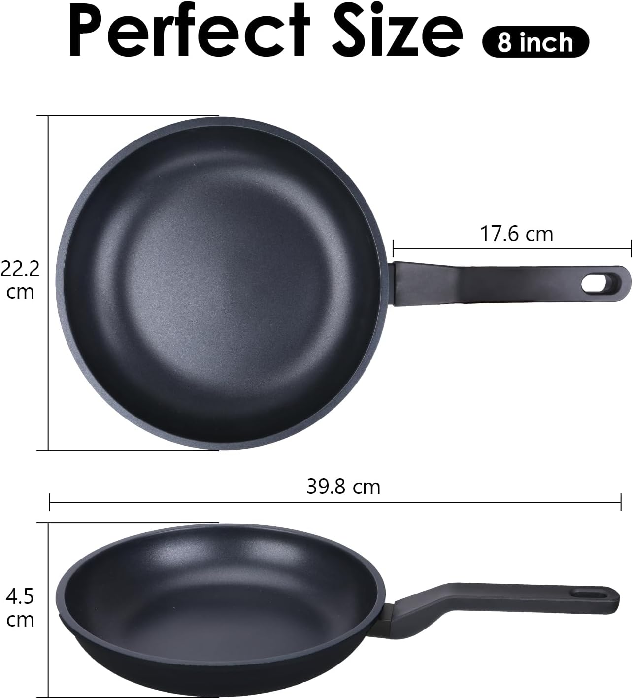 Nonstick Frying Pan Skillet,8 Inch Frying Pan Skillet,Egg pans,Omelette Pan,PFOA Free,Kitchen Pots Induction Pot