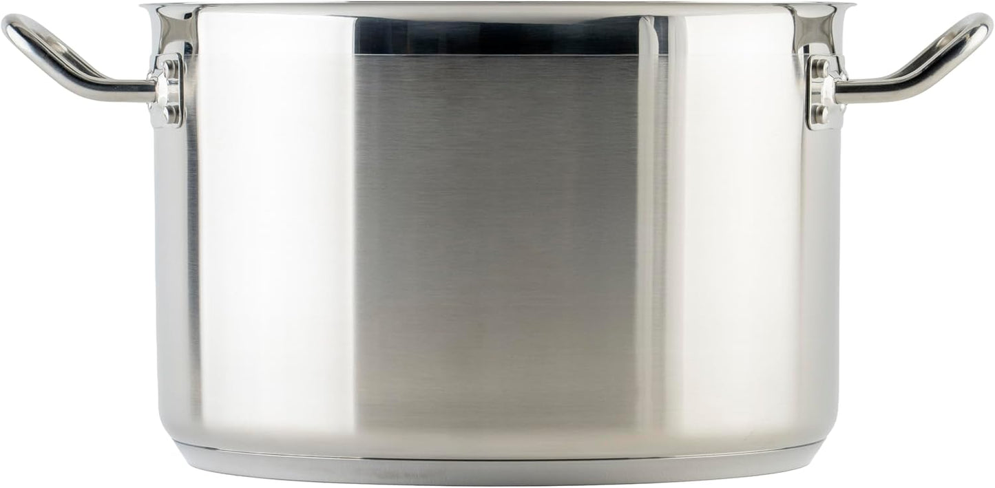 Winco Heavy-Duty Stainless Steel Stock Pot with Cover, 12 Quart