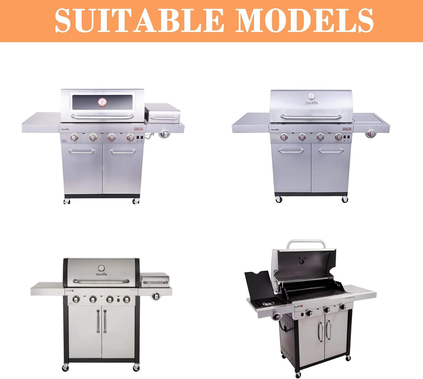 G533-0009-W1 Full-Size Griddle Inserts Replacement Parts for Charbroil Commercial Infrared 4 Burner 463257520 463255020 463439915 466242815 463276016 463242716 463255721 463242715 Gas Grills