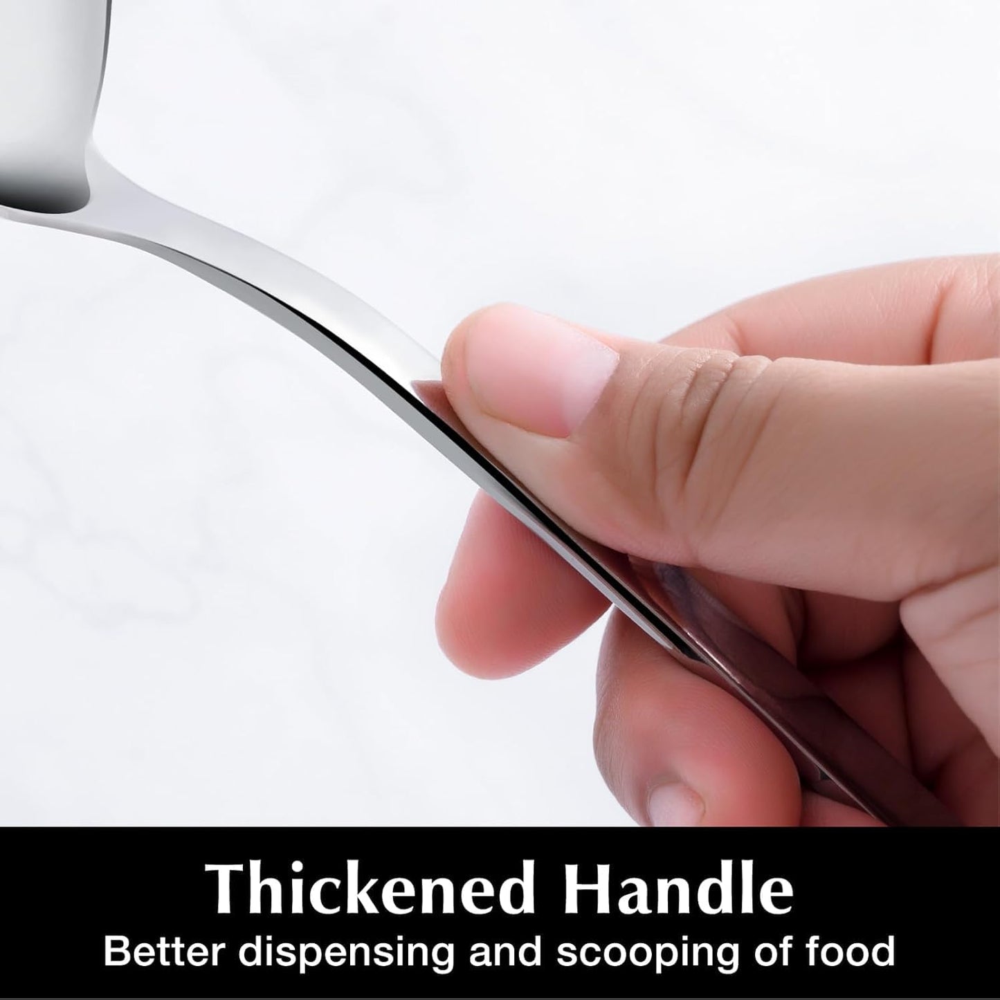 KINGSTONE Large Hostess Serving Utensils Set, 18/10 Stainless Steel -10 inch Serving Spoons, Slotted Spoons, Forks, Tongs, Cake Pie Server, Butter Knife, Sugar spoon for Buffet, Wedding, Party