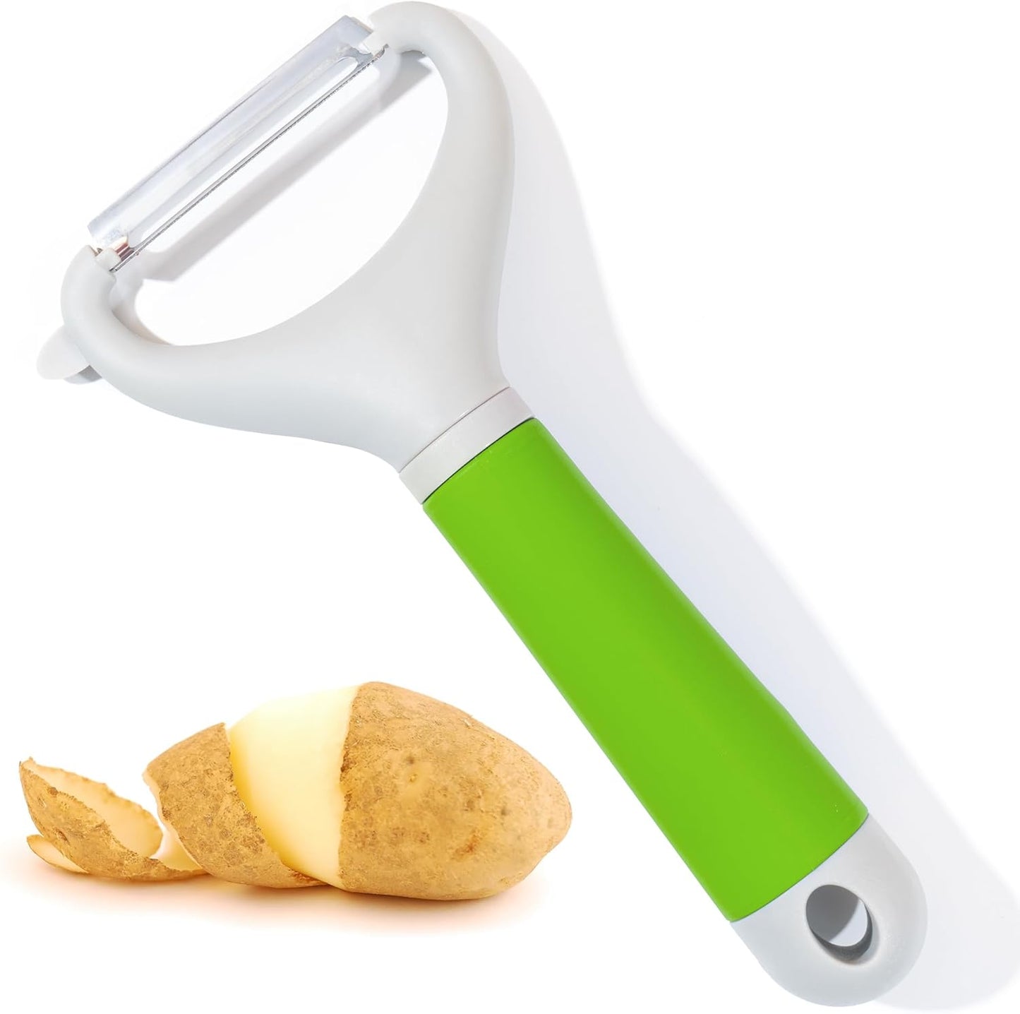 Li&Zhao Vegetable Peelers - Potato Peelers Fruit Peeler Veggie Peeler Carrot Peeler Apple Peeler Garlic Peeler for Kitchen Julienne Peeler, Dishwasher Safe(Green)