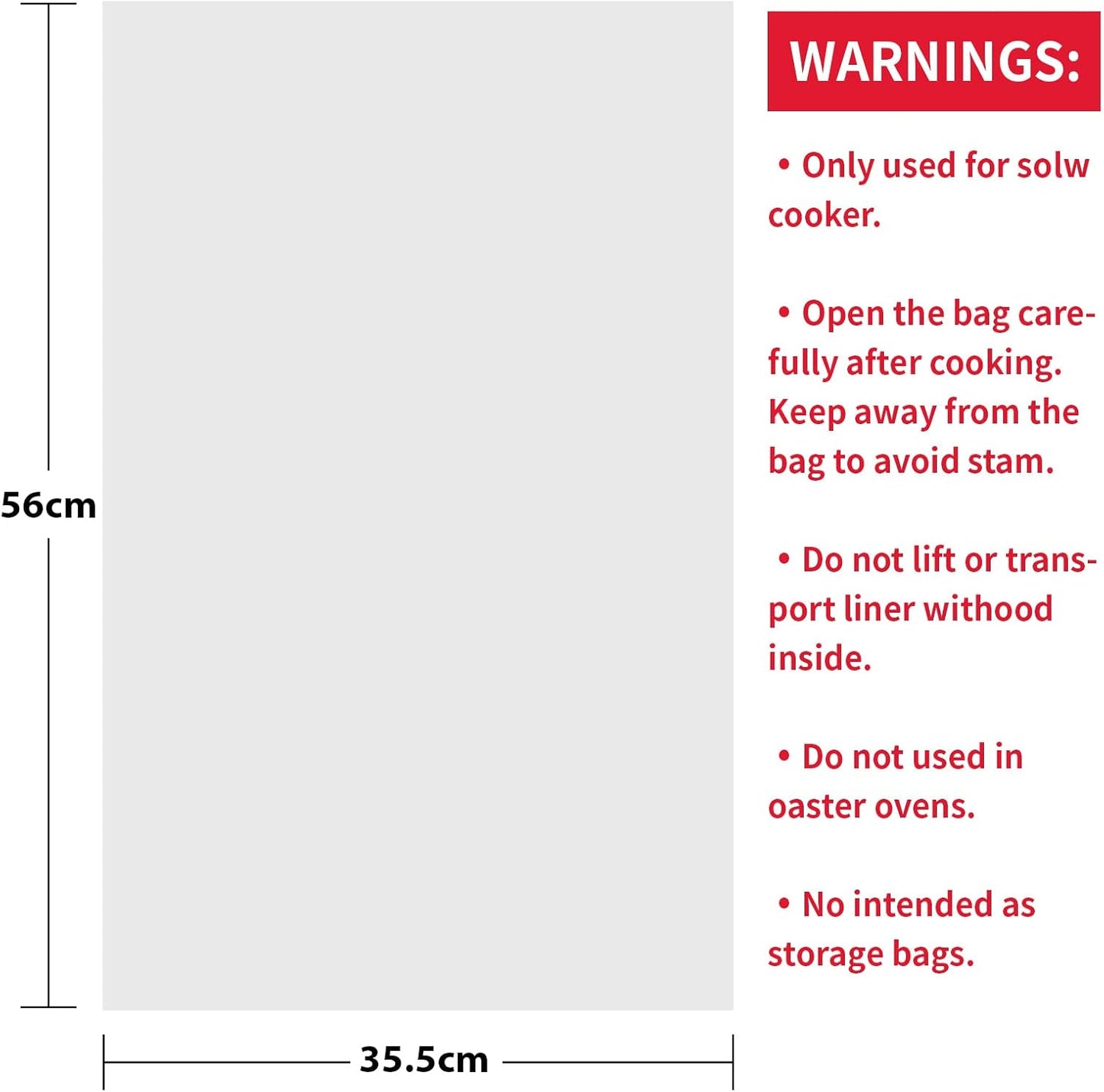 20 Count Disposable Slow Cooker Liners and Cooking Bags | Extra Large Size Fits 6-10QT Pot, 14"x 22" | Suitable for Oval & Round Pot, BPA Free (1 Pack)