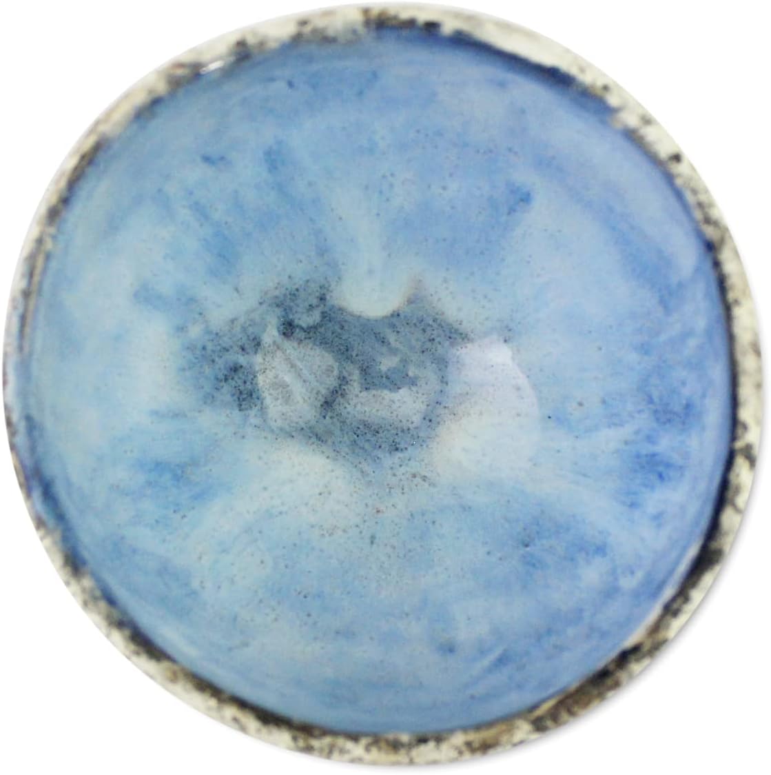 roro Artisan Crafted Blue-Gray Ceramic Dip | Suace Molcajete Bowls, 3-Legged Stoneware 4-Inch Diameter, Set of 2