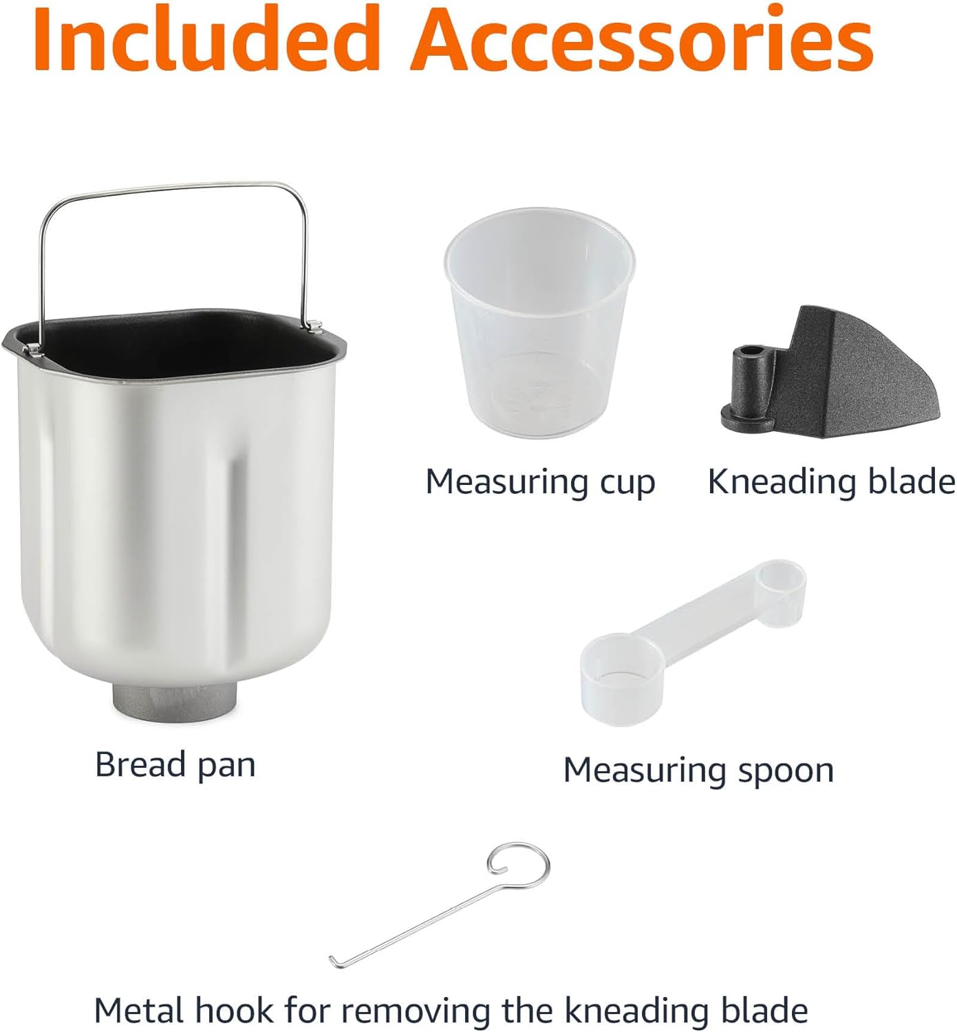 Amazon Basics Programmable Bread Maker, 2 Pound Non-Stick Automatic Bread Making Machine, 14 Settings for Breads, Doughs, Gluten-Free Options and More, LCD Display, White