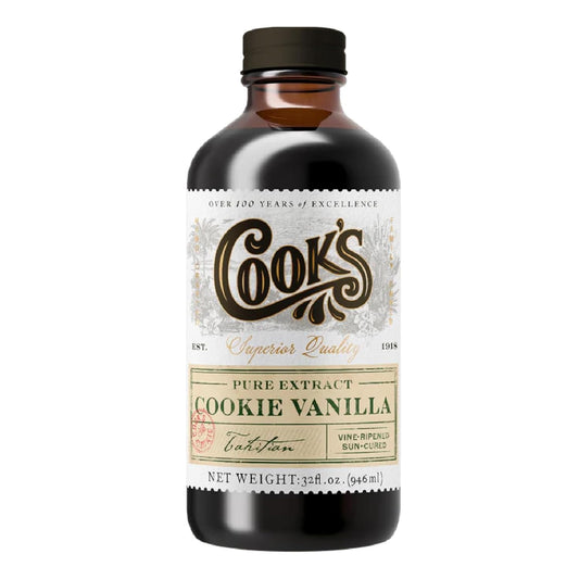 Cook's, Pure Cookie Vanilla Extract, Floral Vanilla Extract for Cakes, Cookies, Pastries, Ice Creams, 32 oz