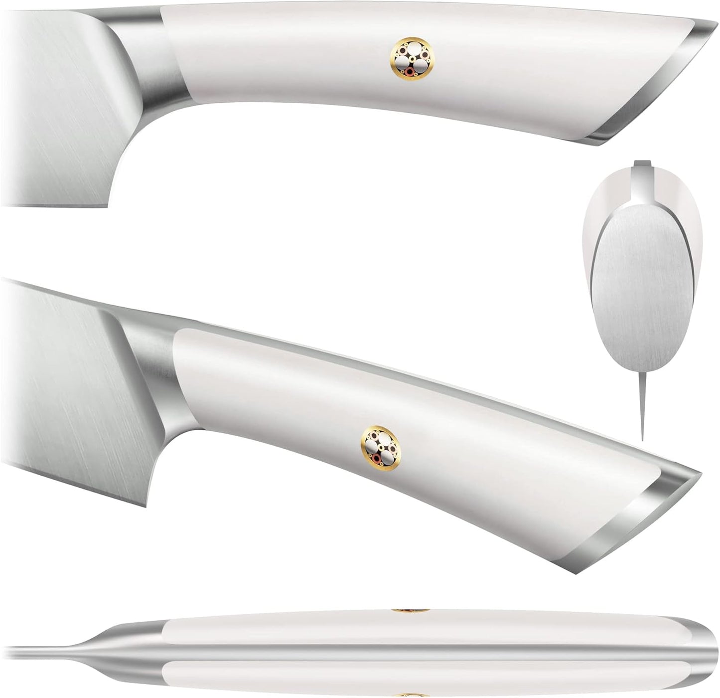 Cangshan ELBERT Series German Steel Forged Knife Block Sets (17-Piece, White)