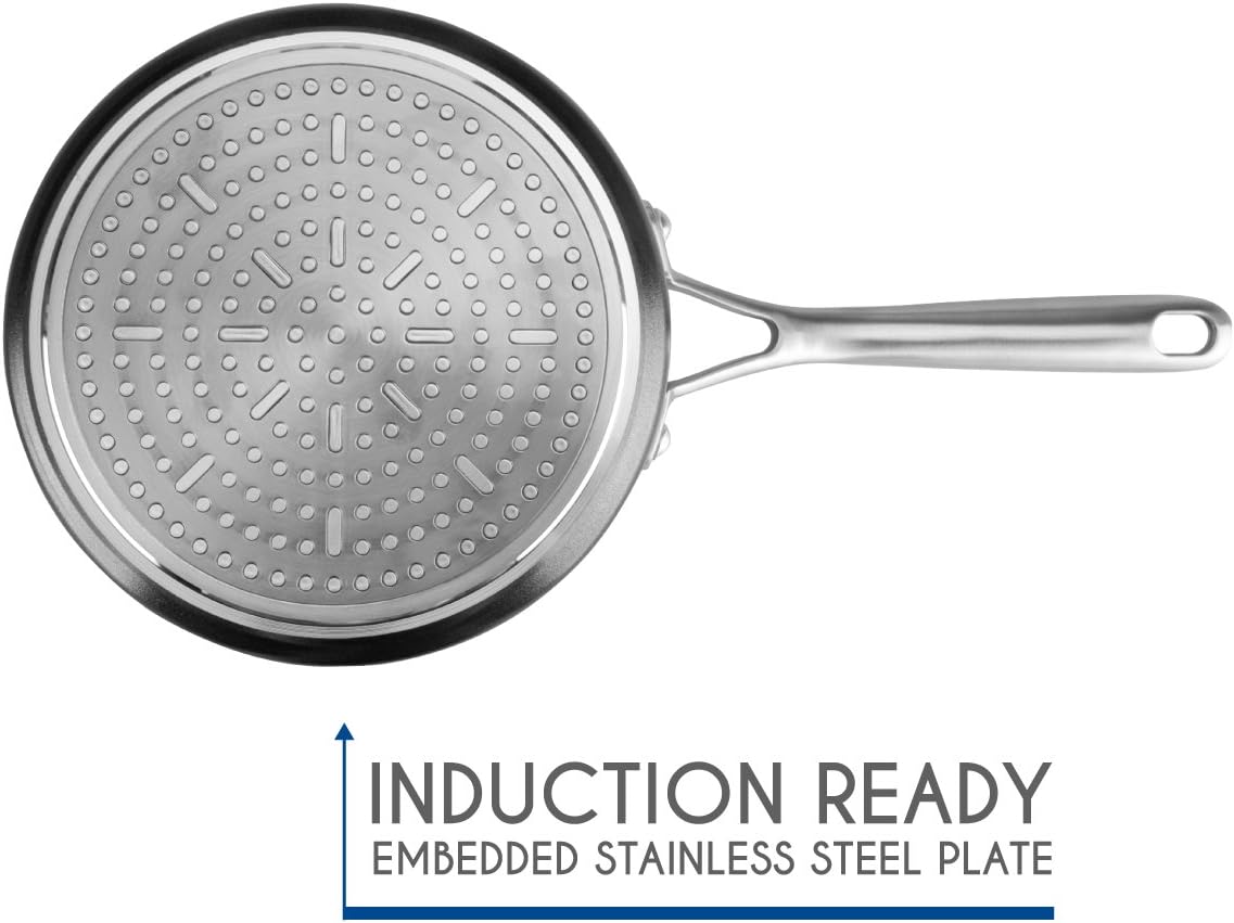 TECHEF - Onyx Collection - 2-quart Saucepan with Glass Lid, coated with New Teflon Platinum Non-Stick Coating (PFOA Free) (2-quart)