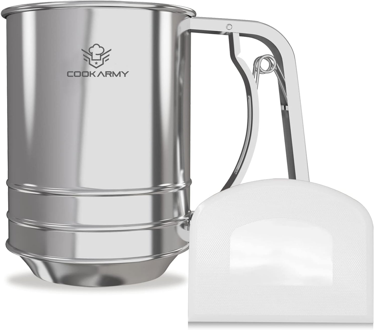 Flour Sifter , 3 Cup Stainless Steel , Great Double-layer Baking Sifters for all Baking Flour and Powdered sugar, Flour Strainer