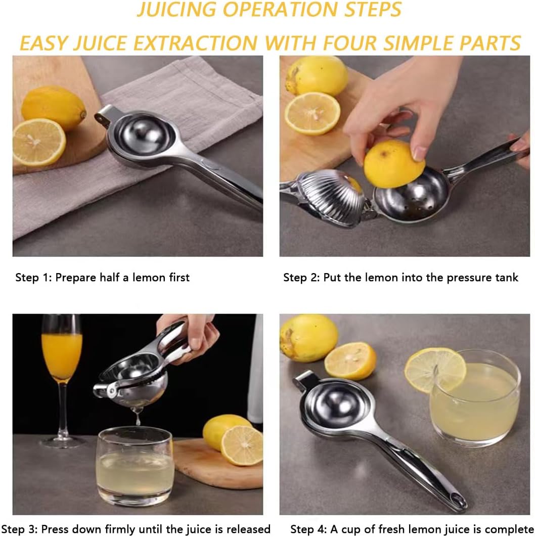 Manual Lime Squeezer, lemon squeezer manual, Stainless Steel citrus juicer for Lemon, Citrus, Lime,Orange, Fruit Squeezer For Extracting Juices metal citrus press