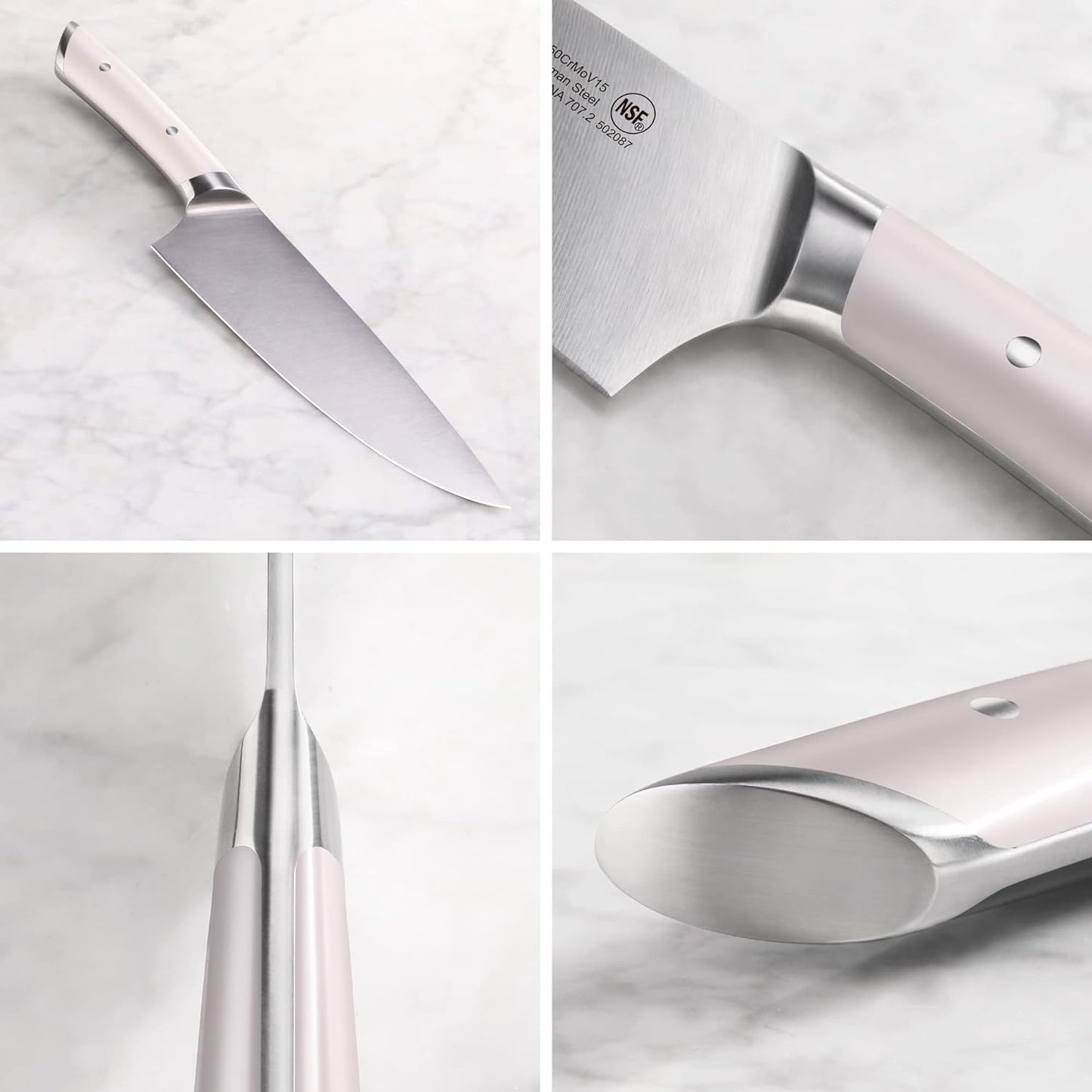 Cangshan HELENA Series German Steel Forged Knife Block Set (17-Piece, White)