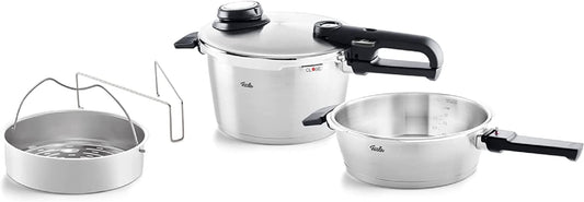 Fissler Vitavit Premium Pressure Cooker and Pressure Skillet Set, 2.6 Quart and 4.8 Quart