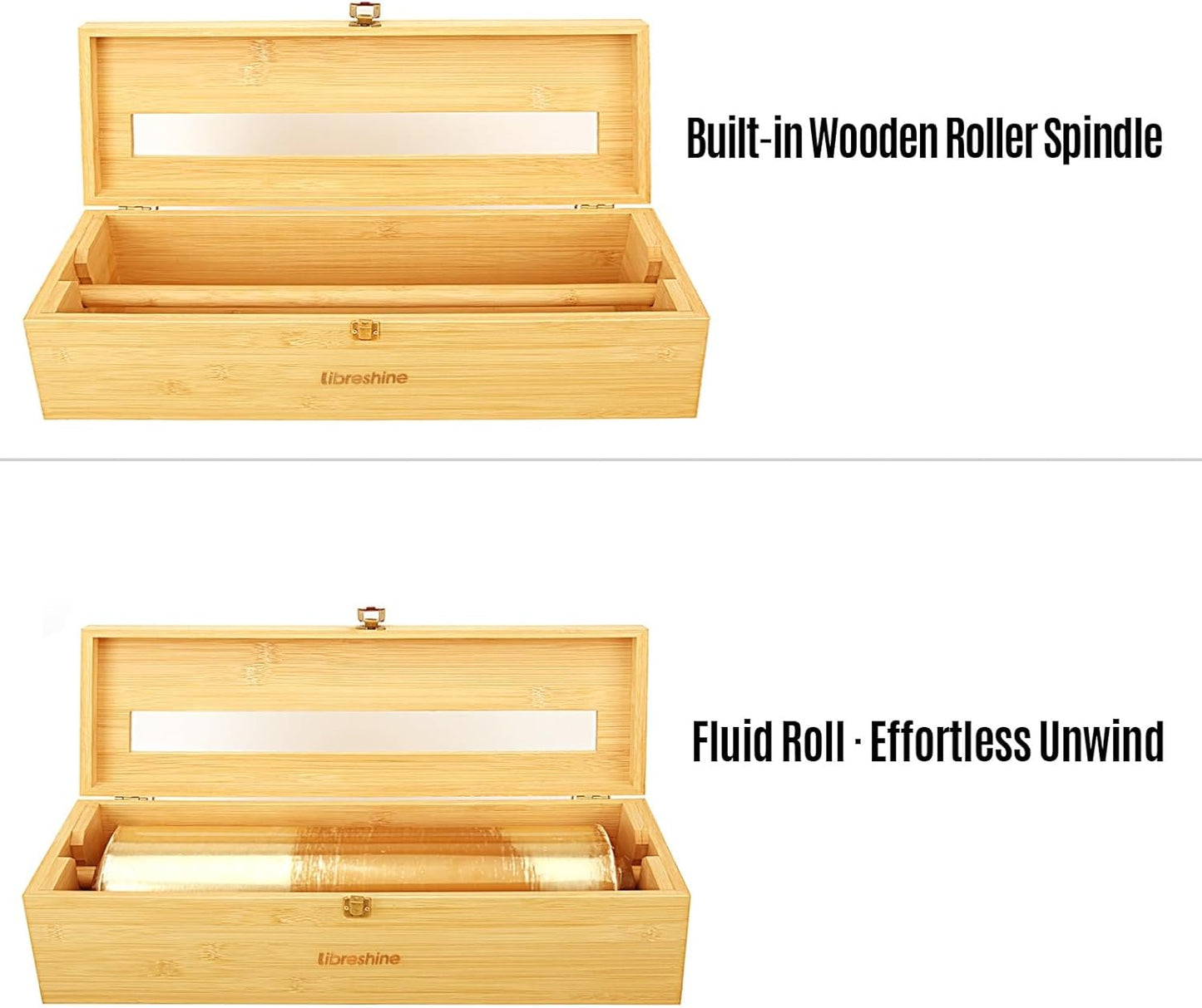 18 Inch Commercial Plastic Wrap Dispenser with Cutter & Roller - Heavy Duty 3000ft Film & 1000ft Foil Holder - Fits Butcher, Freezer, Kraft Paper for Restaurant Kitchen Food Service