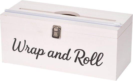 Plastic Wrap Dispenser with Cutter– Fits 12" 3000ft Costco Wrap, Foil, Cling, Wax Paper for Kitchen, Restaurant