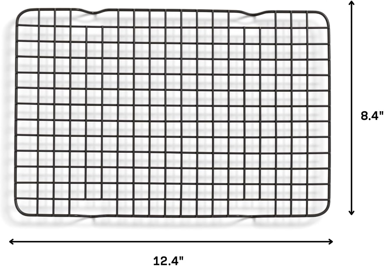 Great Jones Little Chill Wire Cooling Rack (Pepper) | Nonstick Baking Rack, Heavy-Duty Aluminized Steel | Fits Quarter-Sheet Pans for Cooking and Baking | Oven-Safe 450°F, Dishwasher-Friendly