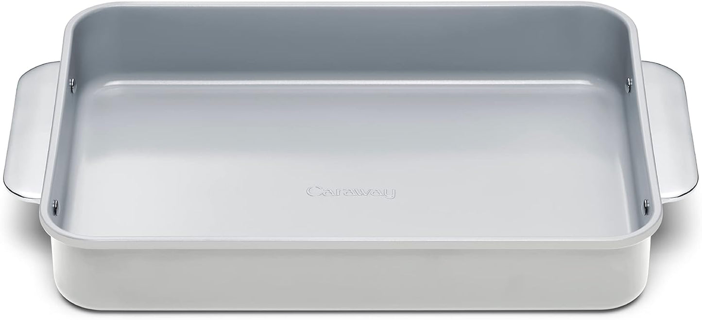 Caraway Non-Stick Ceramic 9”x13” Rectangle Pan - Naturally Slick Ceramic Coating - Non-Toxic, PTFE & PFOA Free - Perfect for Brownies, Lasagnas, and More - Gray